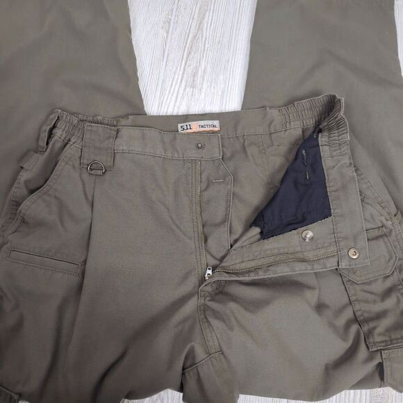 5.11 Men's TACLITE Pro Tactical Pants Green Size 38x30 Olive Green Army Green - Picture 5 of 9